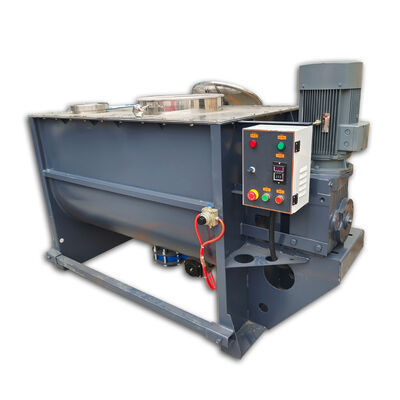 Heavy Duty Ribbon Blender Machine Equipped with Dual Helical Blades and Transmission Components for Mixing of Powders