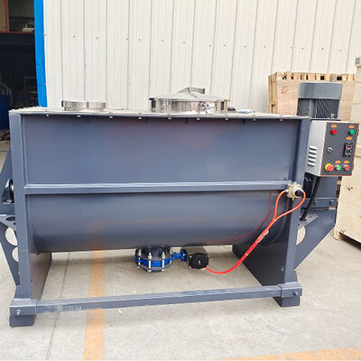 Heavy Duty Ribbon Blender Machine Equipped with Dual Helical Blades and Transmission Components for Mixing of Powders